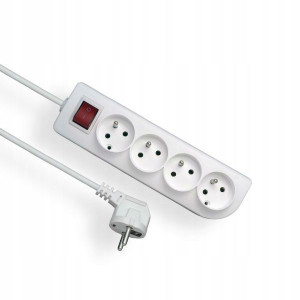 Przedłużacz z wyłącznikiem 4-gniazda PSN-4010W