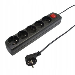 Przedłużacz z wyłącznikiem 5-gniazd EPS-503W-2