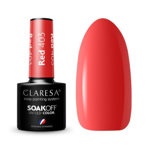 Claresa lakier hybrydowy czerwony RED 403