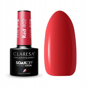 Claresa lakier hybrydowy czerwony RED 402