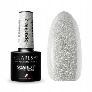 Claresa hybryda SPARKLE srebr brąz holo drobinki 5