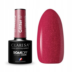 Claresa hybryda czerwień róż brokat GLITTER 17