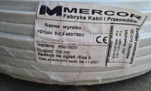 Przewód płaski MERCOR YDYp 3x2,5