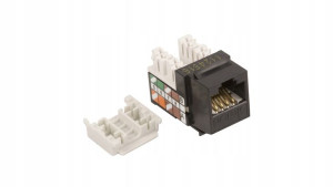 RJ45 kat.6 nieekranowany czarny CJ645U UTP