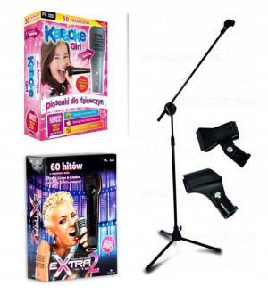 Karaoke Girl + Extra Hity 2 + statyw mikrofonowy