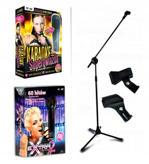 Karaoke Supergwiazda + Extra Hity 2 + statyw