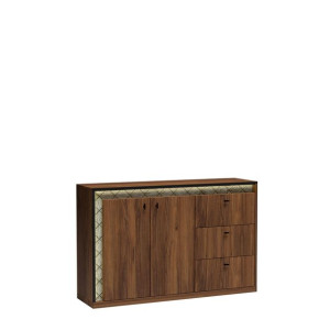 Pojemna Komoda 150 cm Szuflady Półki SUDAN + LED
