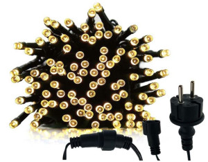 Lampki Choinkowe 500 Led Białe Ciepłe + Flesh 40m