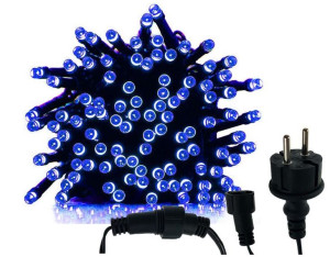 Lampki Choinkowe 300 Led Niebieskie + Flash 22m Gruby Kabel Łączenie