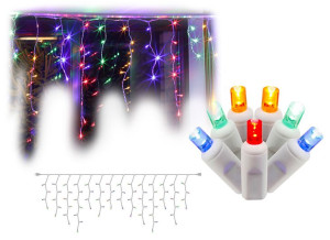 Lampki Choinkowe Sople 200 Led 13m Multikolor