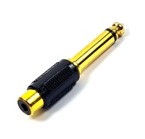 Przejście Jack: wtyk 6.3 mono-gniazdo RCA złote x2