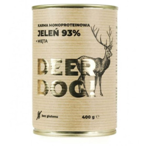 Deer Dog JELEŃ z miętą 400g puszka mokra karma NATURALNA DZICZYZNA