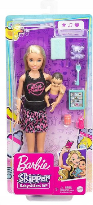 Barbie Zestaw Lalka Opiekunka + Akcesoria Grp13