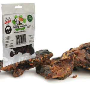 KRAINA RADOLIN Mięso z DZIKA PREMIUM suszone 40g przysmak psa naturalne