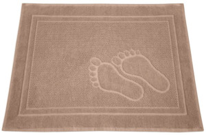Dywanik łazienkowy Feet 50x70 Beżowy Stópki Greno