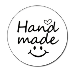 Naklejki okrągłe handmade 35 mm 24 szt