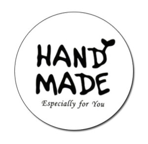 Naklejki okrągłe handmade 35 mm 24 szt