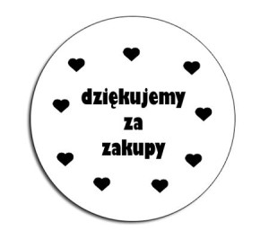 Naklejki okrągłe dziękujemy 35 mm 24 szt