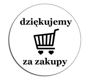 Naklejki okrągłe dziękujemy 35 mm 24 szt