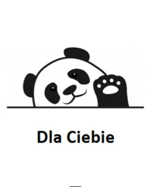 Wszywka metka Dla Ciebie Panda 5x4 cm 10 szt.
