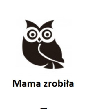 Wszywka metka Mama zrobiła Sowa 5x4 cm 10 szt.