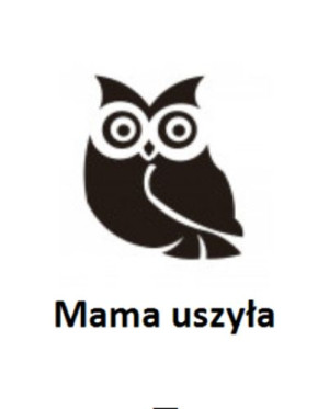 Wszywka metka Mama uszyła Sowa 5x4 cm 10 szt.