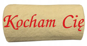 Haftowany ręcznik Kocham Cię Walentynki 50x90