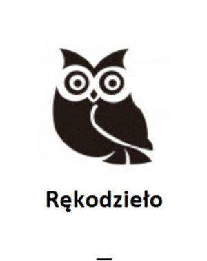 Wszywka metka Rękodzieło Sowa 5x4 cm 10 szt.