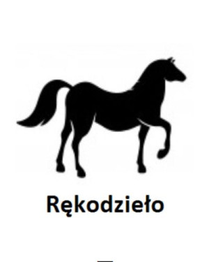 Wszywka metka Rękodzieło Koń 5x4 cm 10 szt.