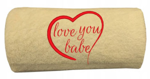 Haftowany ręcznik love You Babe Walentynki 50x90