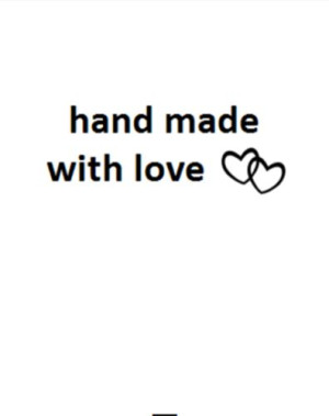 Wszywka metka Handmade Love 5x4 cm 10 szt.