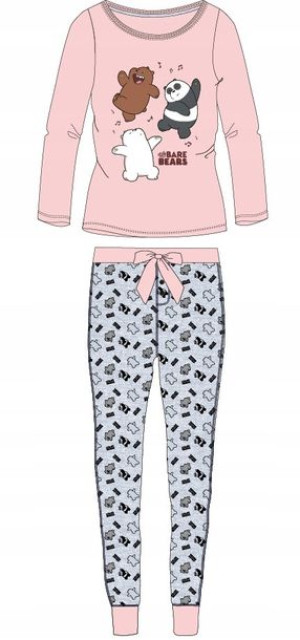 Piżama Dziewczęca Misie Bare Bears Dł. Rękaw - 134