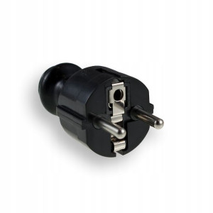 Wtyczka z/u 16A250V UNISCHUKO czarna WT-30-2