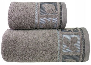 Ręcznik Love Natura 70x140 Popielaty Bawełna Greno
