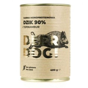 Deer Dog DZIK z topinamburem 400g puszka mokra karma NATURA DZICZYZNA