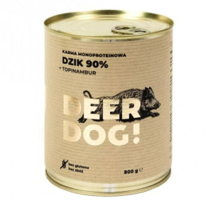 Deer Dog DZIK z topinamburem 800g puszka mokra karma NATURA DZICZYZNA
