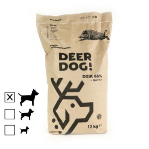 Deer Dog DZIK z batatami 12 kg karma sucha przysmak dla psa DZICZYZNA