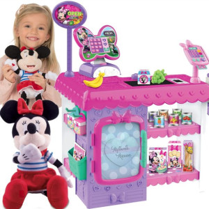 Disney Interaktywna Maskotka Myszka Minnie rozdająca całusy i Supermarket M