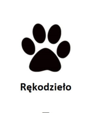 Wszywka metka Rękodzieło Łapa 5x4 cm 10 szt.
