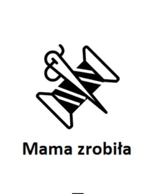Wszywka metka Mama zrobiła Szpula 5x4 cm 10 szt.