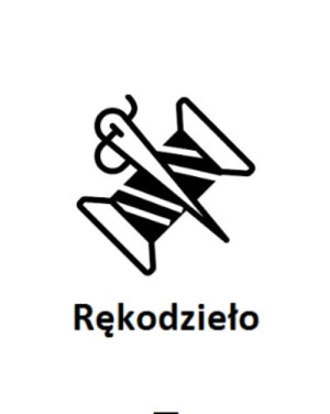 Wszywka metka Rękodzieło Szpula 5x4 cm 10 szt.