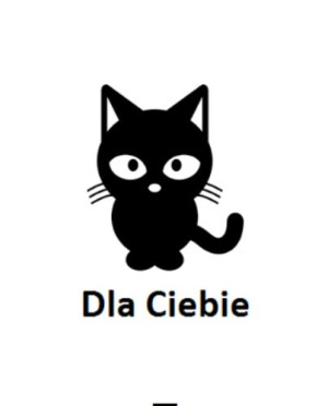 Wszywka metka Dla Ciebie Kot 5x4 cm 10 szt.