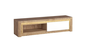 Szafka pod Telewizor RTV 162 cm + LED LIZBONA RIBBECK + BIAŁY POŁYSK