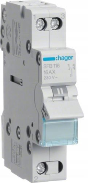 Hager Przełącznik Instalacyjny I-0-ii 1p 16a Sfb116