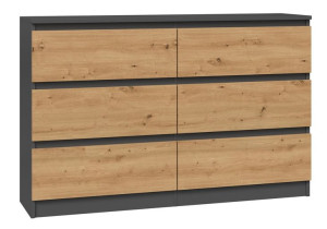 Elegancka Komoda Do Sypialni M6 120x30x77 Cm