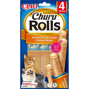 INABA CAT CHURU ROLLS przysmak dla kota kurczak 4x10g