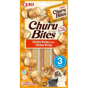 INABA CAT CHURU BITES przysmak dla kota kurczak 3 x 10g