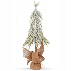 Choinka sztuczna w worku jutowym ośnieżona 55 cm