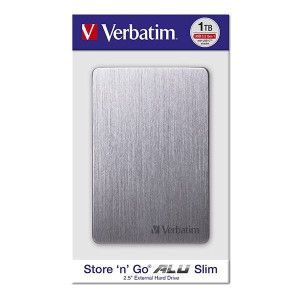 Verbatim zewnętrzny dysk twardy, Store,n,Go ALU Slim, 2.5", USB 3.0, 1TB, 5