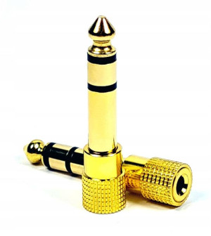 REDUKCJA WTYK JACK 6,3mm Stereo/GNIAZDO JACK 3,5mm Stereo GOLD HQ